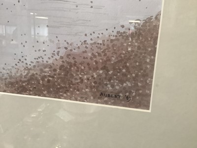 Lot 384 - Martin Aubert watercolour, Brighton pier, signed