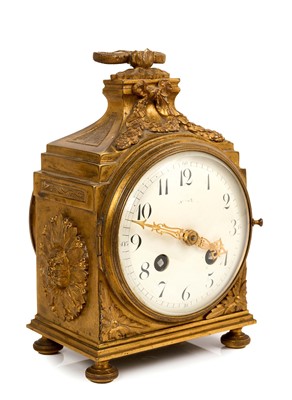 Lot 702 - Early 20th century French ormolu Pendule d’Officer clock