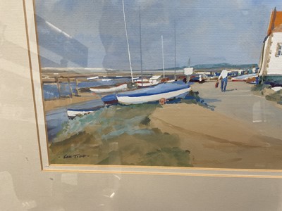 Lot 149 - Ken Tidd - Contemporary watercolour of Burnham Overy Staithe