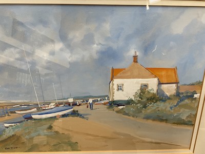 Lot 149 - Ken Tidd - Contemporary watercolour of Burnham Overy Staithe