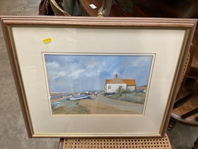 Lot 149 - Ken Tidd - Contemporary watercolour of Burnham Overy Staithe