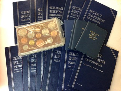 Lot 494 - G.B. - Mixed coinage in Whitman Folders x 12 to contain some pre 1920 & 1947 silver Shillings & other issues  (Qty)