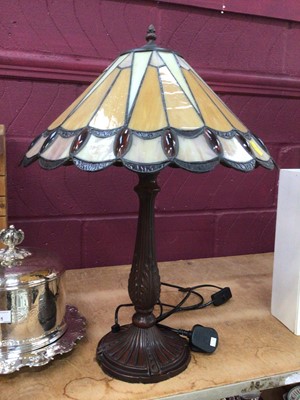 Lot 703 - Tiffany style table lamp