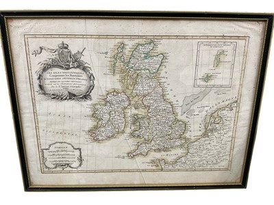 Lot 177 - 18th century French map of the British Isles by Janvier