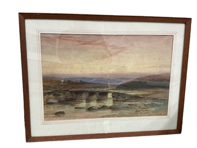 Lot 187 - Arthur Henry Enoch (1849-1917) watercolour- Dartmoor landscape