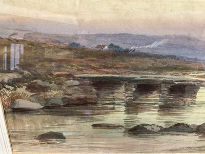 Lot 123 - Arthur Henry Enoch (1849-1917) watercolour- Dartmoor landscape