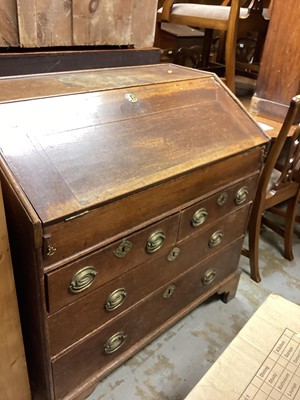 Lot 1342 - Georgian oak bureau