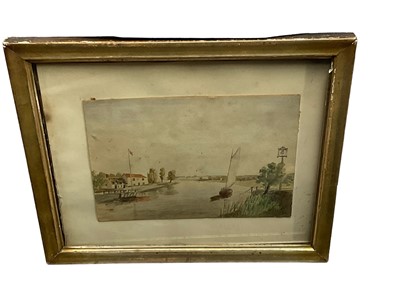 Lot 154 - Norwich School, 19th century, watercolour Horning Ferry