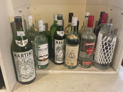 Lot 273 - Various bottles of wines and spirits