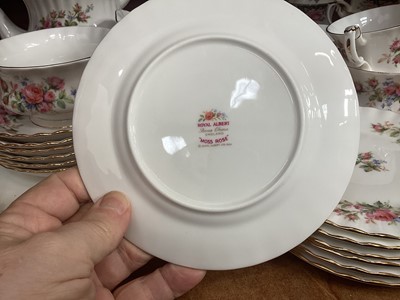 Lot 633 - Lot Royal Albert Moss Roses teaware and Royal Albert Concerto tea and dinner ware