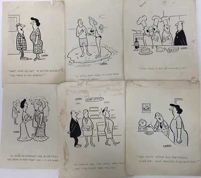 Lot 127 - Collection of original pen and ink illustrations by Carro (possibly for a Chelmsford newspaper)