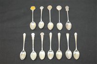 Lot 3605 - Twelve Silverer golfing trophy spoons (various...