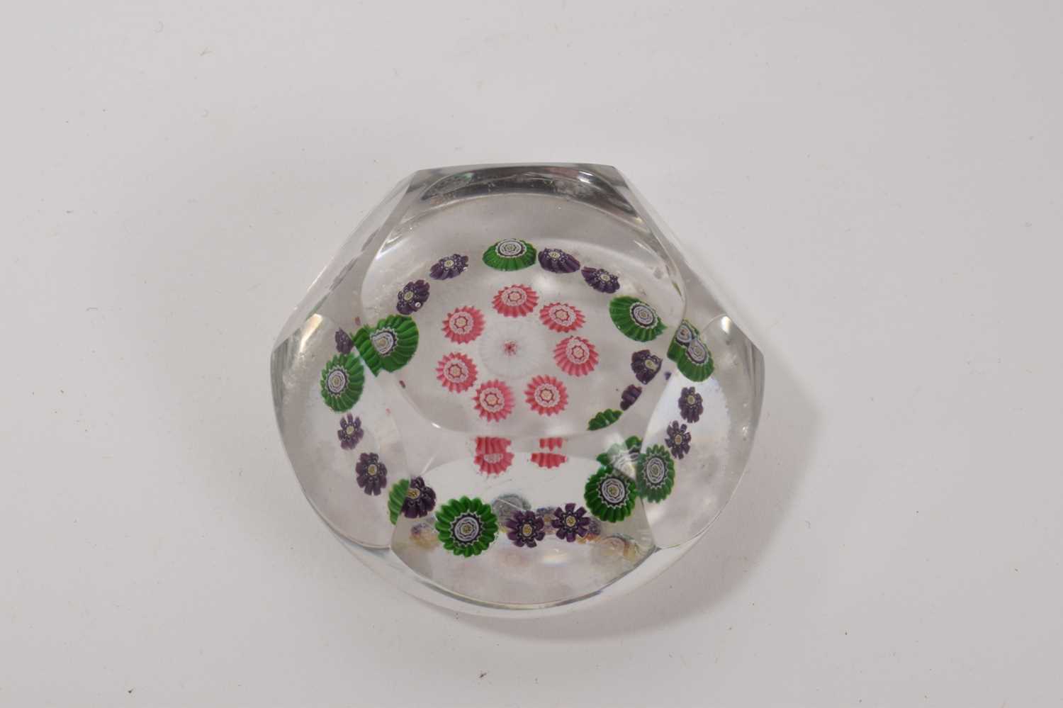 Lot 54 - 19th century facetted paperweight, possibly Clichy