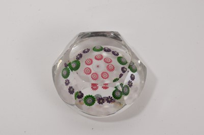 Lot 54 - 19th century facetted paperweight, possibly Clichy