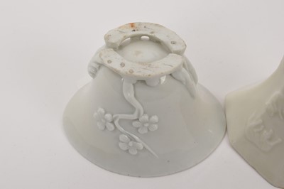 Lot 5 - Two Chinese blanc-de-chine libation cups