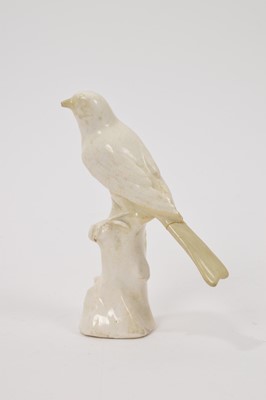 Lot 28 - 18th century white glazed model of a bird