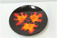 Lot 2108 - Poole Pottery Forest Flame charger, decorated...