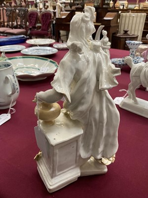 Lot 18 - Large white glazed figure of a woman