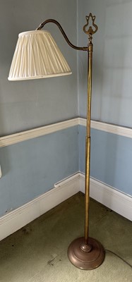 Lot 1390 - Laura Ashley brass standard lamp in the antique style