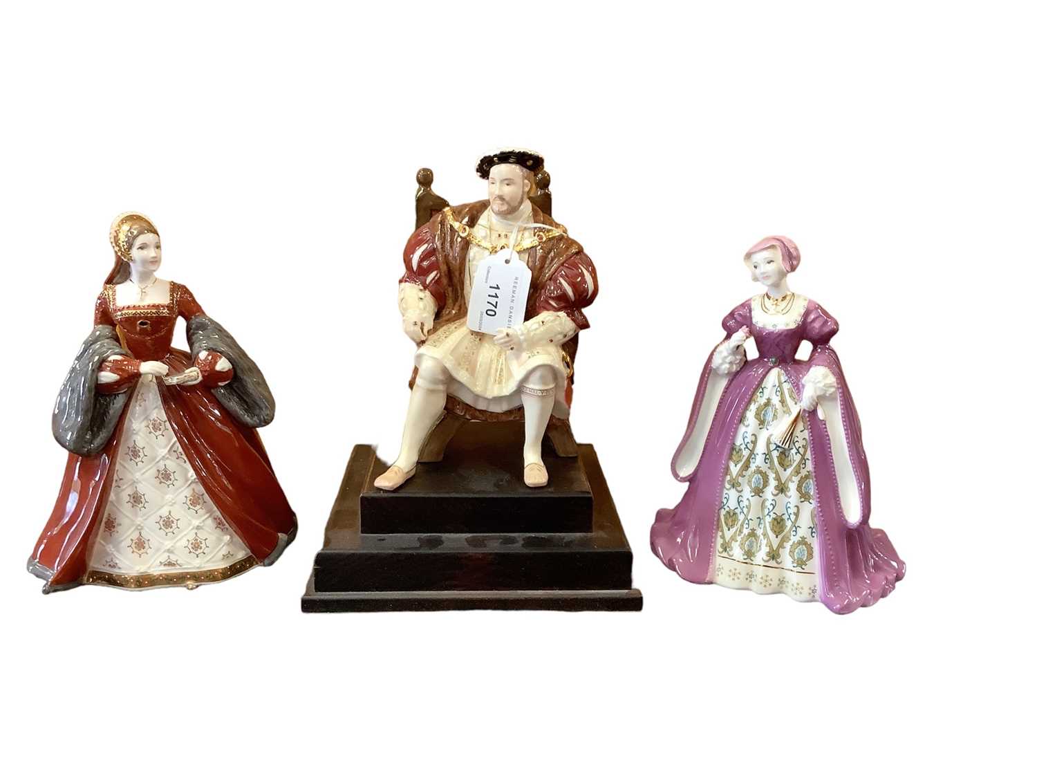 Lot 1170 - Wedgwood set of Henry VIII and his six wives