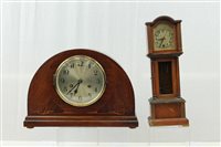 Lot 3688 - Edwardian dome-top mantel Clocksck with...