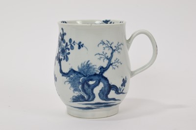 Lot 37 - 18th century Worcester blue and white bell-shaped mug