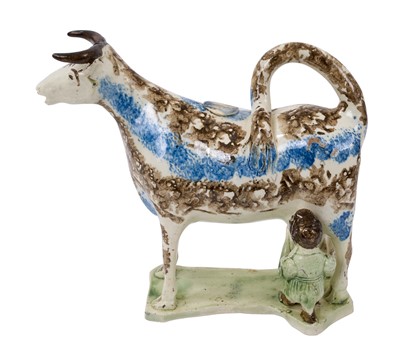 Lot 46 - Early 19th century creamware cow creamer