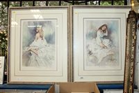 Lot 3692 - Pair of good quality framed and glazed and...