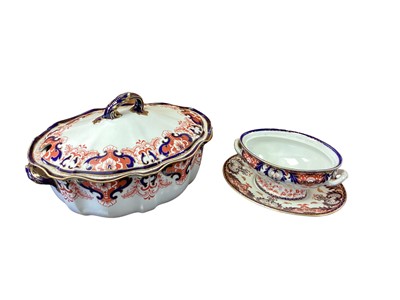 Lot 1236 - Royal Crown Derby Imari pattern dinner wares