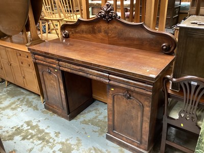 Lot 1272 - Victorian mahogany twin pedestal sideboard