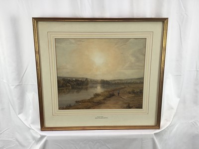 Lot 43 - Attributed to Albert Goodwin - watercolour of Assisi, Italy, 33cm x 40cm, mounted in glazed frame