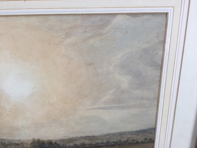 Lot 43 - Attributed to Albert Goodwin - watercolour of Assisi, Italy, 33cm x 40cm, mounted in glazed frame