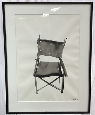 Lot 133 - Andrew Southhall (Australian b. 1947) watercolour - Chair, signed and dated ‘87, 75cm x 53cm, in glazed frame