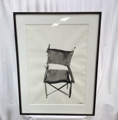 Lot 133 - Andrew Southhall (Australian b. 1947) watercolour - Chair, signed and dated ‘87, 75cm x 53cm, in glazed frame