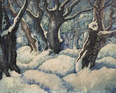 Lot 91 - Cyril Saunders Spackman (1887-1963) oil on board - A Winter Landscape, signed, 61cm x 76cm