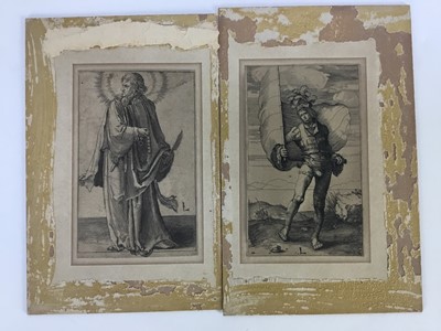 Lot 177 - Lucas van Leyden, three engravings - Susan and the Elders, 20cm x 14cm and two others, unframed