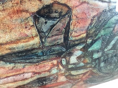 Lot 166 - John Bailey (b.1926) oil on board - Coastal landscape, 29.5cm x 35cm, in glazed frame