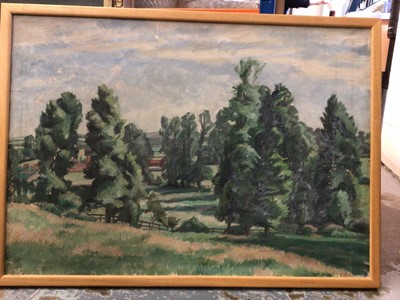 Lot 84 - British School, oil on canvas landscape