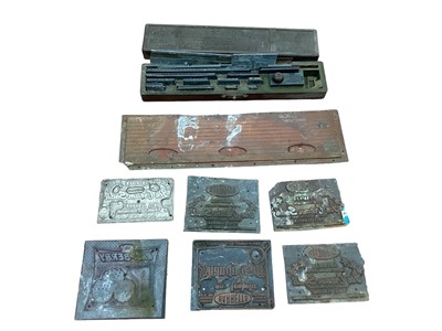 Lot 2614 - Printing plates including advertising