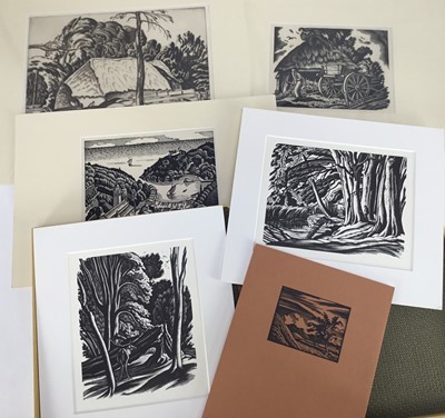Lot 168 - Ethelbert White, three wood engravings plus two further in presentation box with catalogue raisonne