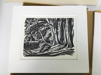 Lot 168 - Ethelbert White, three wood engravings plus two further in presentation box with catalogue raisonne