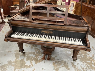 Lot 1227 - 19th century Broadwood Boudoir grand piano in rosewood case