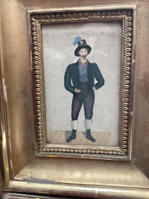 Lot 621 - Early 19th century Tyrolean School Niave watercolour in gilt frame