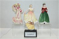 Lot 2111 - Ten Royal Doulton figures - Holly HN3647,...