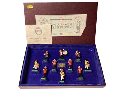 Lot 1902 - Britain's boxed 'King's Own Border Regiment' figures, and a similar cased set of the Dambuster Squadron (two missing)