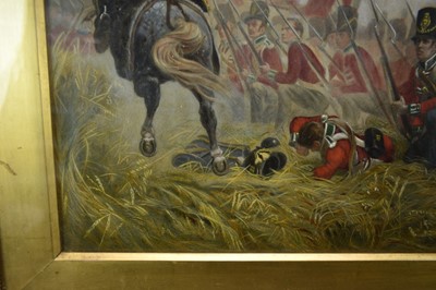 Lot 1068 - After Elizabeth Thompson (1846-1933), later Lady Butler, a fine Victorian hand painted goauche and oil over engraving