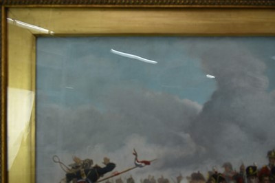 Lot 1068 - After Elizabeth Thompson (1846-1933), later Lady Butler, a fine Victorian hand painted goauche and oil over engraving