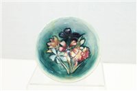 Lot 2116 - Moorcroft pottery circular bowl with floral...
