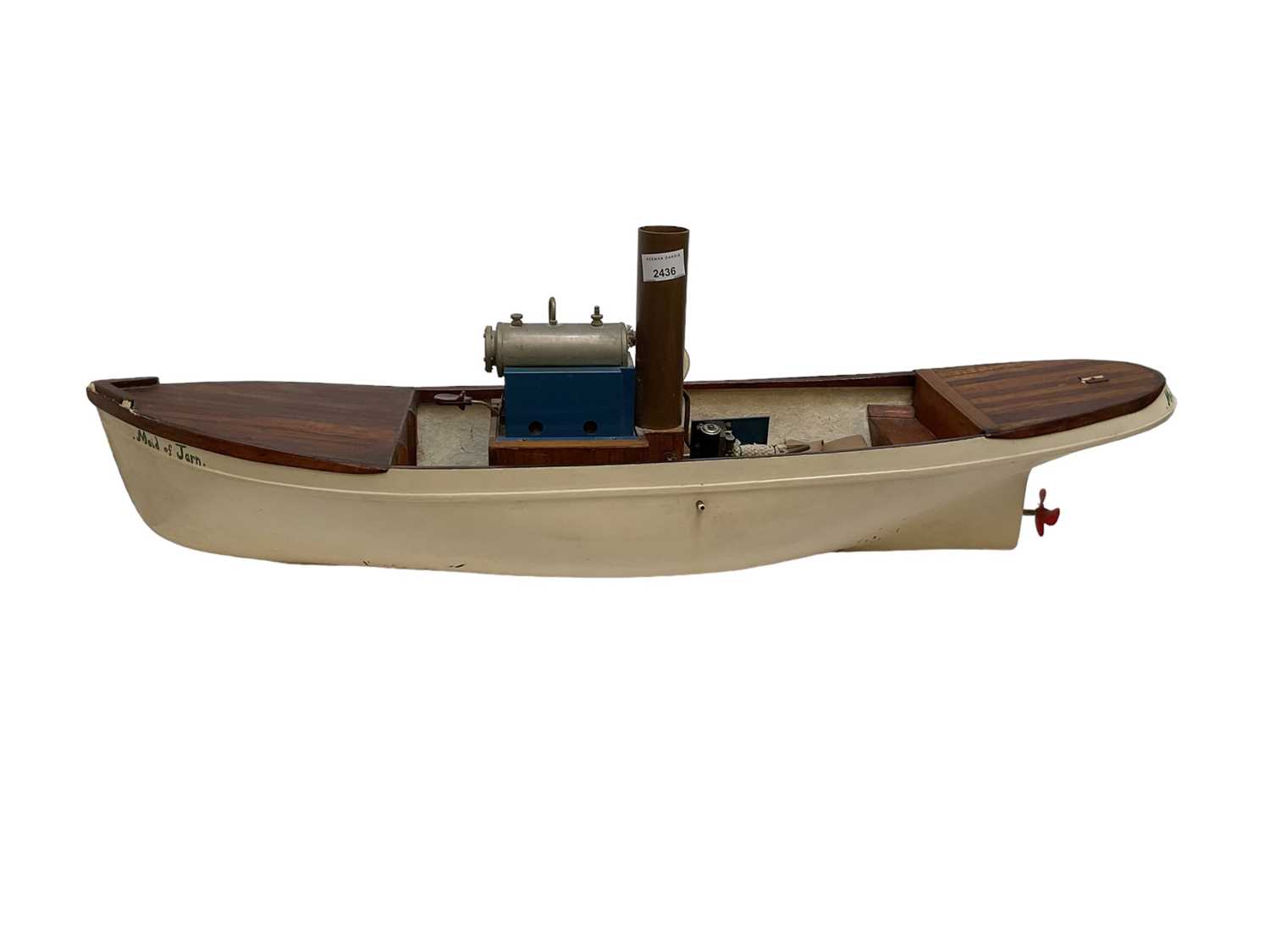 Lot 2436 - Scratch built pond yacht with steam engine