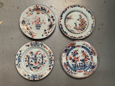 Lot 465 - Four 18th century Chinese export porcelain plates